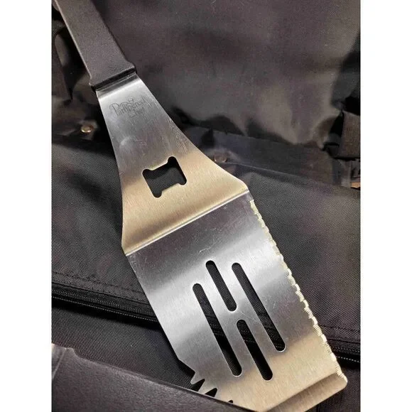 Pampered Chef BBQ Tool Set with Glove and Zippered Case